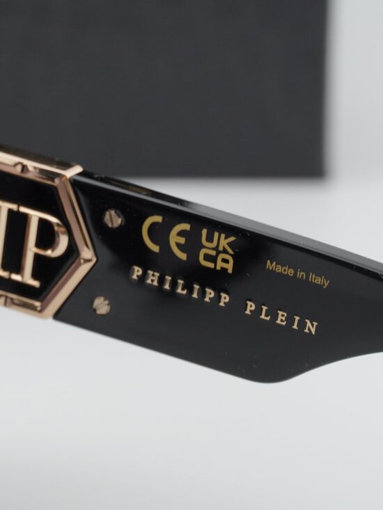 Philipp Plein SPP160 0700 Square Sunglasses – Black / Grey main image 4